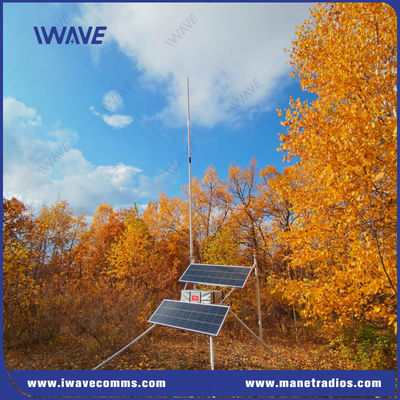 شراء طاقة الإرسال 25W 50W بناءً على الطلب محطة أساسية تعمل بالطاقة الشمسية ذات النطاق الضيق RF Mesh VHF UHF مع عمر البطارية 24 ساعة التصنيع عبر الإنترنت
